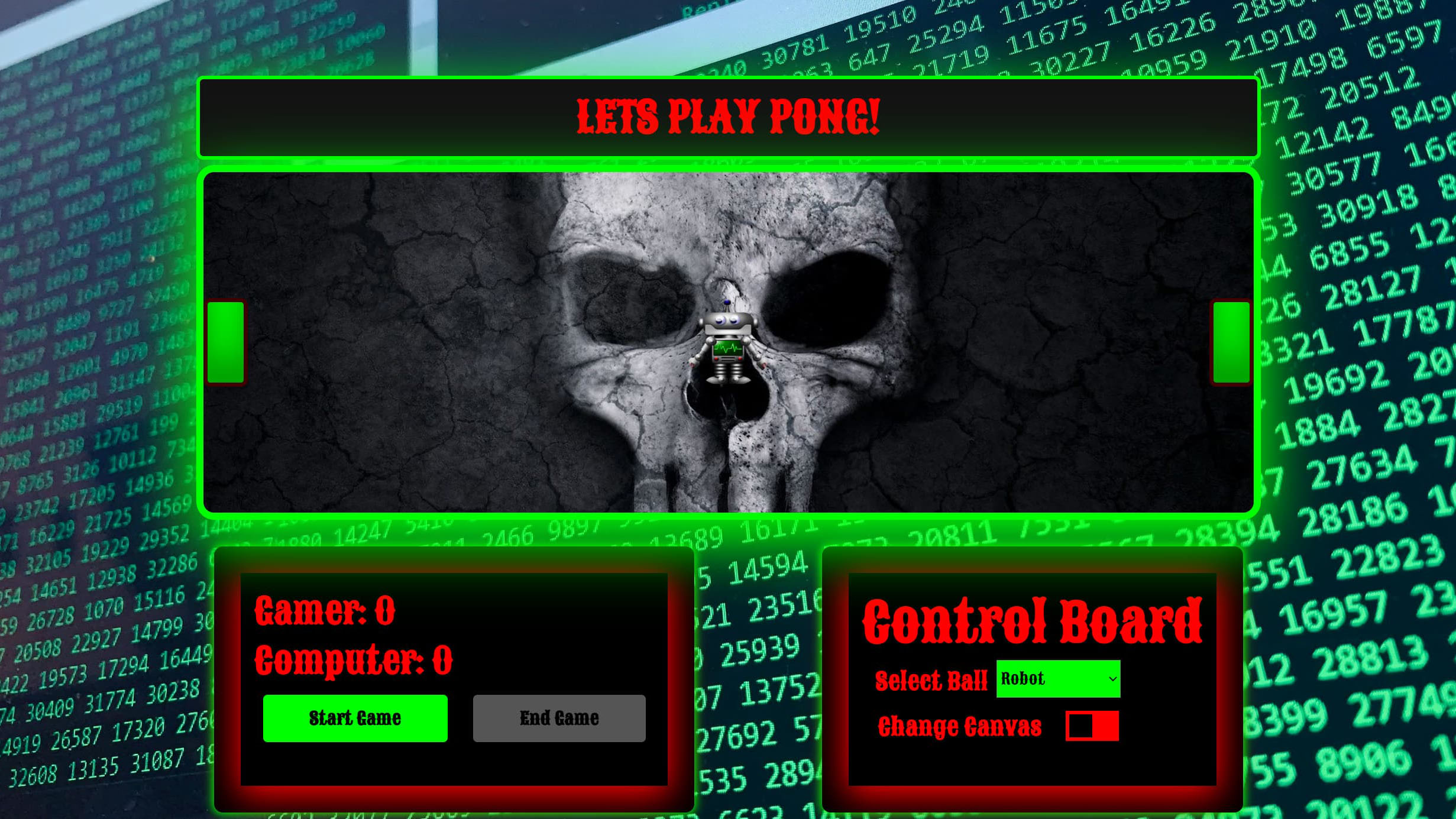 Image of ping pong game